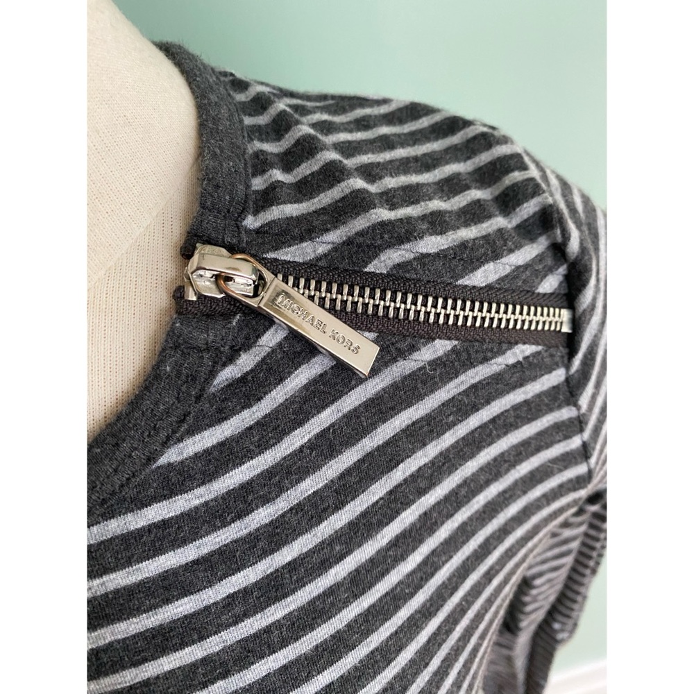 Michael Kors Grey Striped Shirt - Picture 5 of 10
